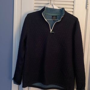 Quilted quarter zip Navy